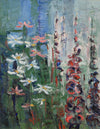 Mid Century Original Floral Oil Painting from Sweden