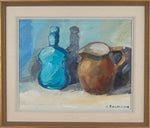 Vintage Mid Century Swedish Art Still Life Oil Painting