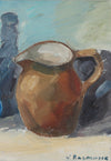 Vintage Mid Century Swedish Art Still Life Oil Painting