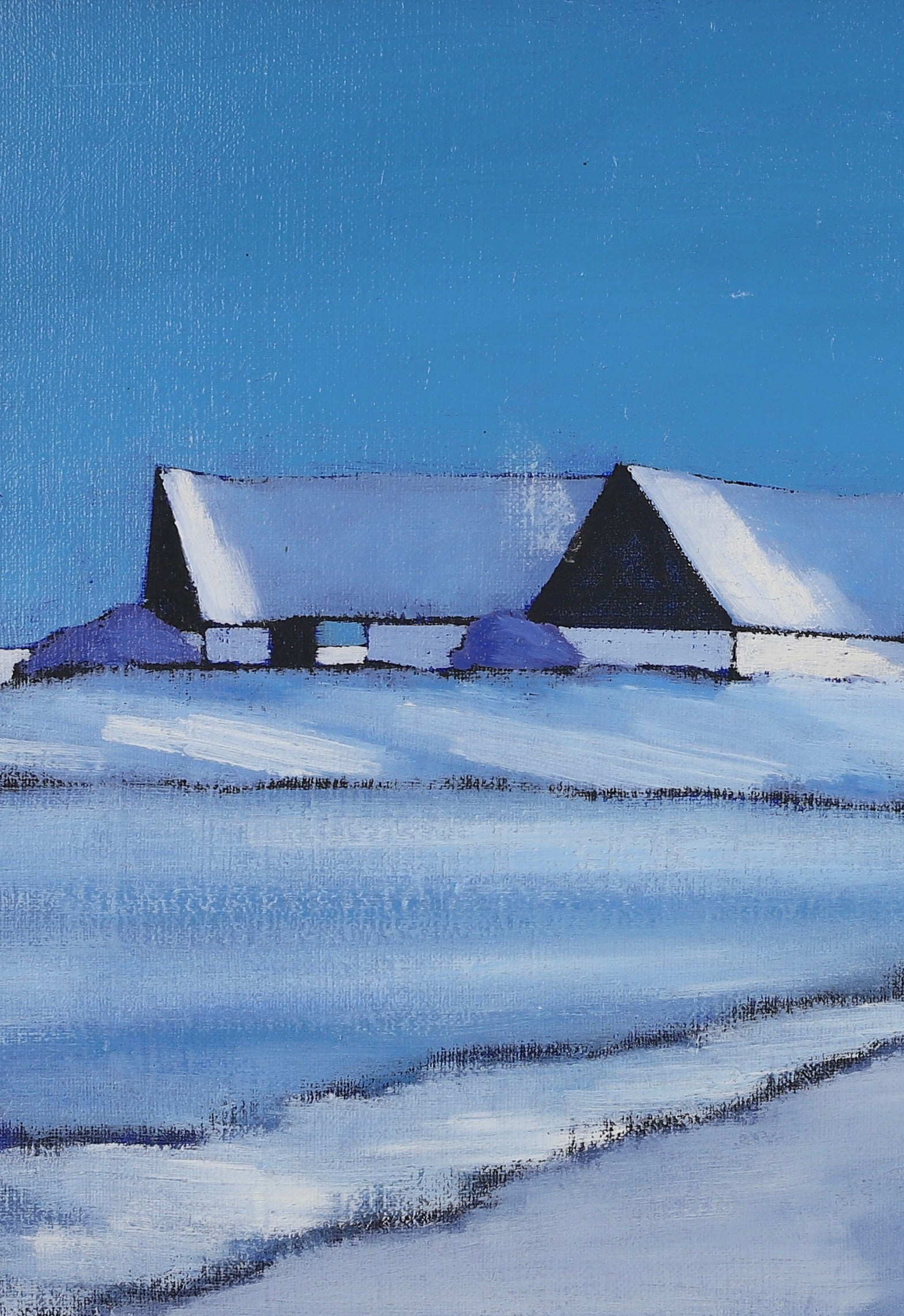 Vintage Art Original Oil Painting From Sweden by Johansson