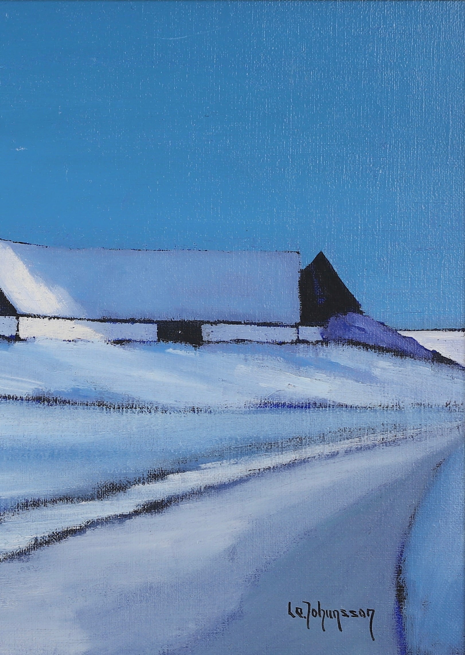 Vintage Art Original Oil Painting From Sweden by Johansson