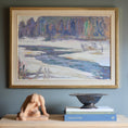 Load image into Gallery viewer, Mid Century Vintage Winterscape From Sweden by O Axelsson
