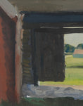 Load image into Gallery viewer, Vintage Farm Oil Painting by T Nilsson from Sweden
