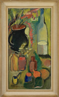 Load image into Gallery viewer, Original Still Life Oil Painting Vintage Mid Century Sweden
