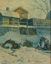 Original Winterscape Oil Painting From Sweden