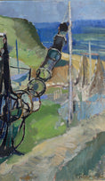 Load image into Gallery viewer, Vintage Art Room Coastal Mid Century Scene Oil Painting
