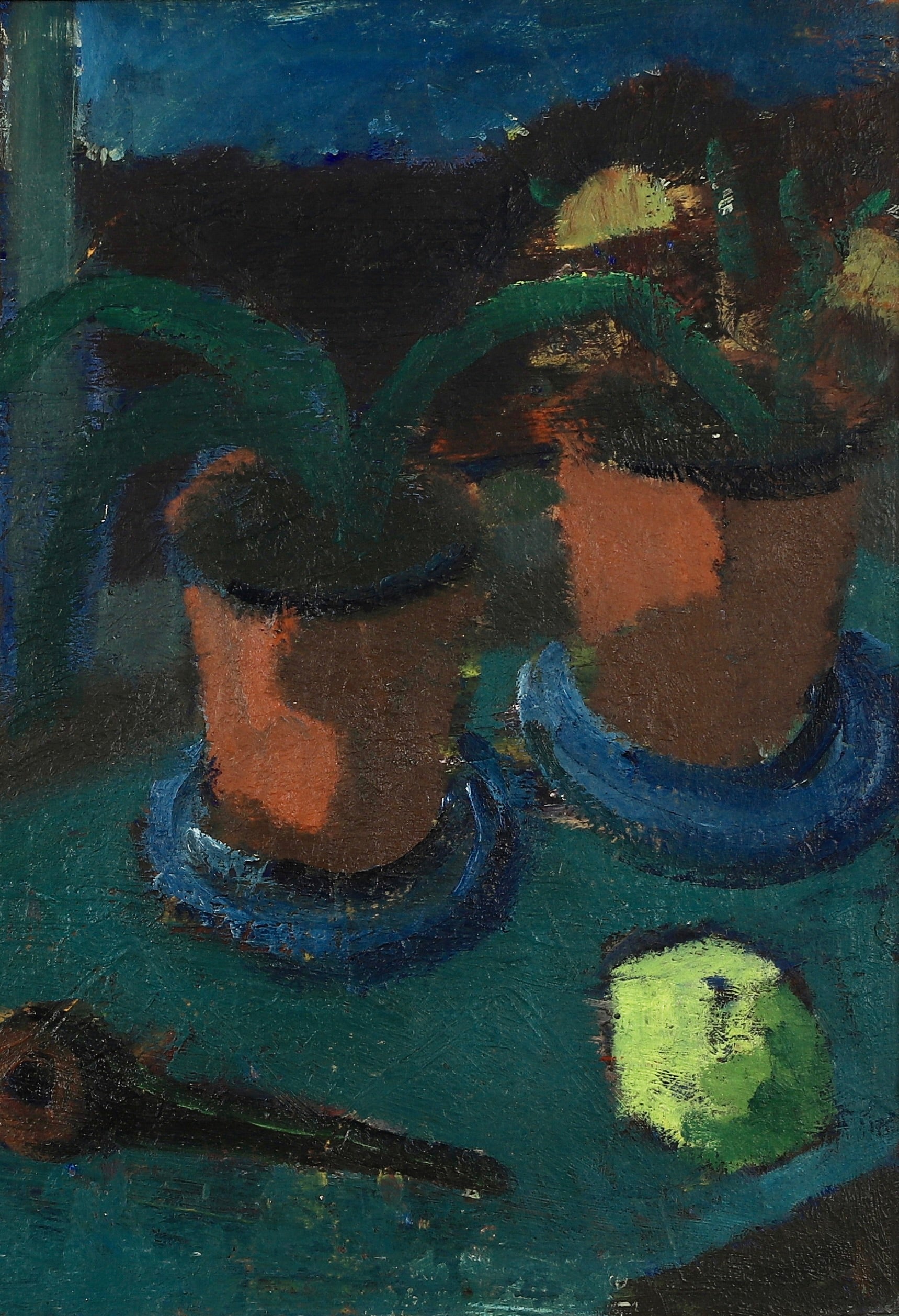 Original Still Life Oil Painting Vintage Mid Century Sweden