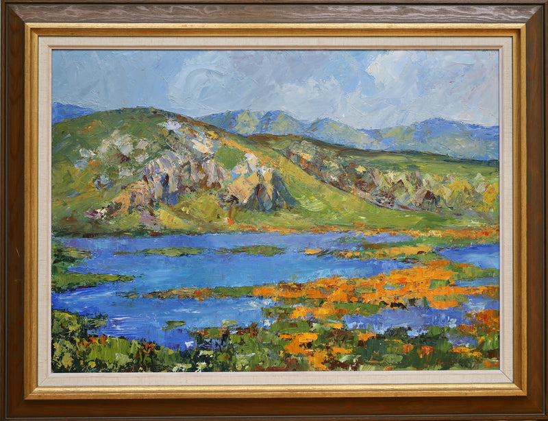 Mid Century Original Landscape Oil Painting From Sweden