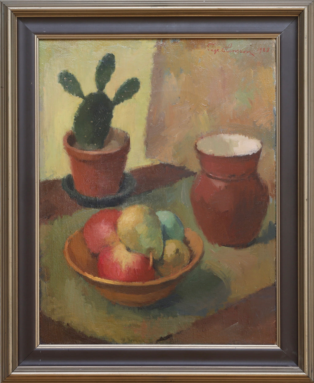 Antique Still Life Oil Painting From Sweden
