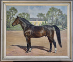 Vintage Art Original Horse Oil Painting From Sweden