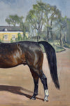 Vintage Art Original Horse Oil Painting From Sweden