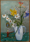 Striking Vintage Art Room Mid Century Still Life Oil Painting