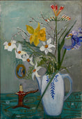 Load image into Gallery viewer, Striking Vintage Art Room Mid Century Still Life Oil Painting
