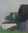Load image into Gallery viewer, Original Vintage Farmhouse Oil Painting from Sweden
