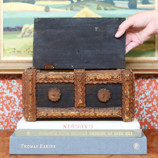 Folk Art Tramp Art Box
