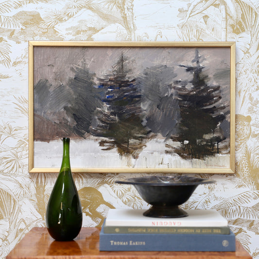 Vintage Art Original Landscape Oil Painting by S Nilsson From Sweden