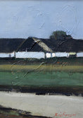 Load image into Gallery viewer, Original Vintage Mid Century Farmhouse Oil Painting Sweden
