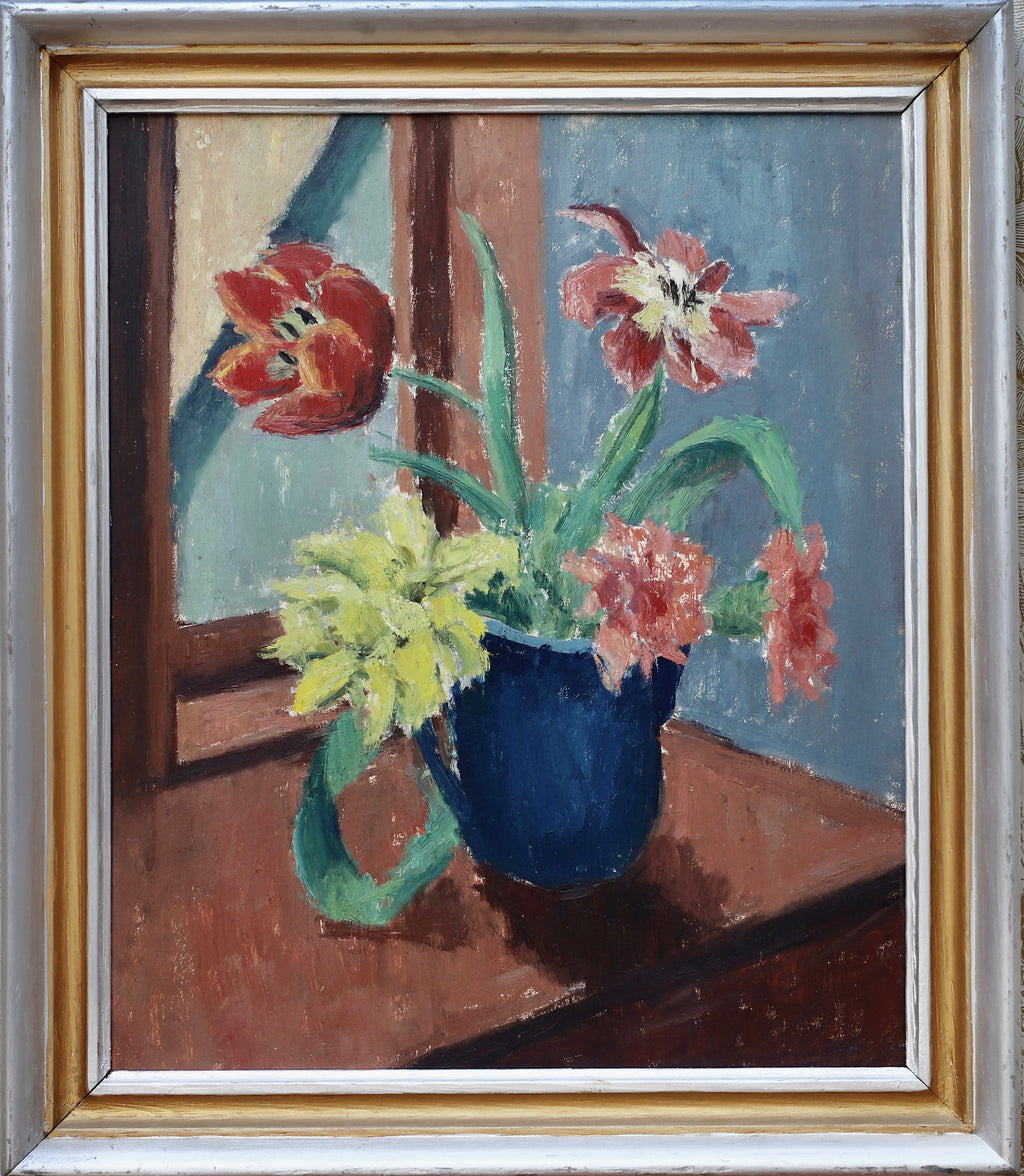 Vintage Mid Century Still Life of Tulips From Sweden