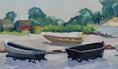 Load image into Gallery viewer, Vintage Art Mid Century Coastal Oil Painting from Sweden
