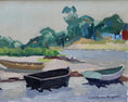 Load image into Gallery viewer, Vintage Art Mid Century Coastal Oil Painting from Sweden
