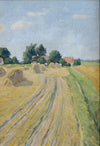 Vintage Mid Century Haystack Painting Sweden