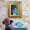 Vintage Art Room Mid Century Girl's Portrait Sweden