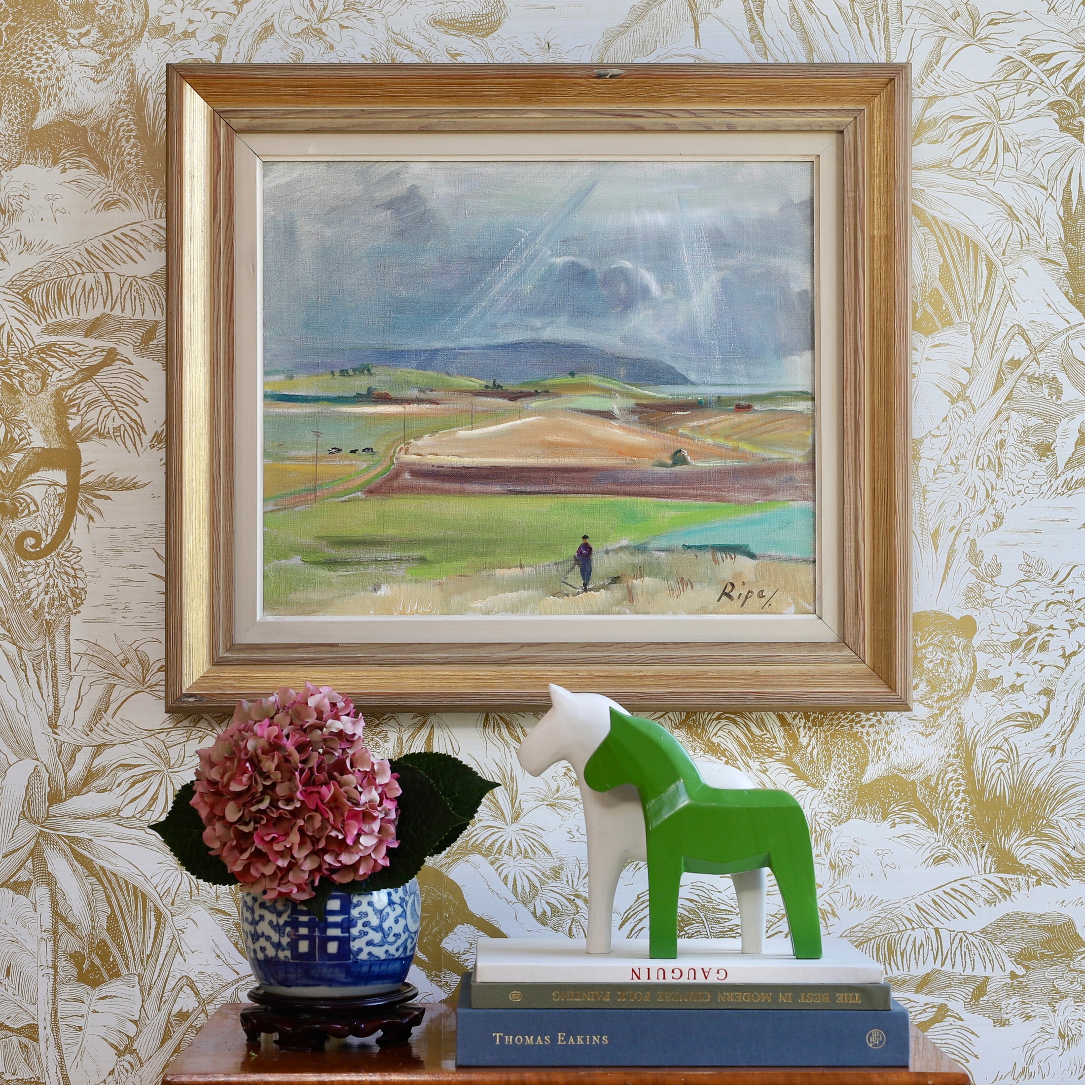 Vintage Original Landscape Oil Painting By H Ripa From Sweden