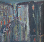 Mid Century Original Parisian Cityscape Oil Painting from Sweden