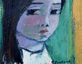 Load image into Gallery viewer, Vintage Art Room Mid Century Girl's Portrait Sweden
