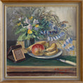 Load image into Gallery viewer, Vintage Original Mid Century Still Life of Fruit Oil Painting From Sweden
