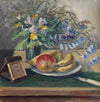 Vintage Original Mid Century Still Life of Fruit Oil Painting From Sweden