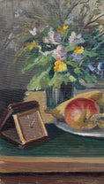 Load image into Gallery viewer, Vintage Original Mid Century Still Life of Fruit Oil Painting From Sweden
