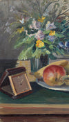 Vintage Original Mid Century Still Life of Fruit Oil Painting From Sweden