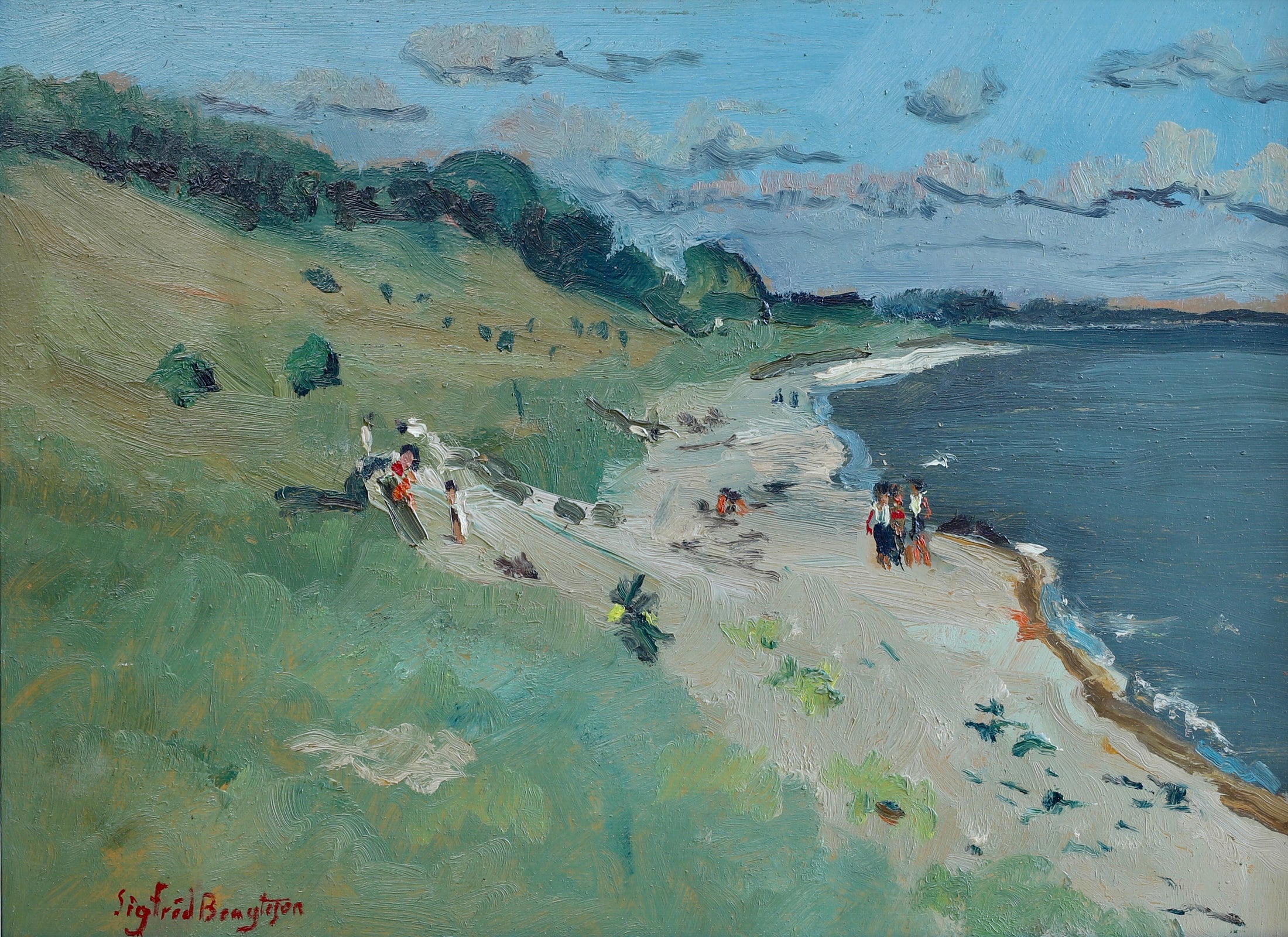 Vintage Art Original Oil Painting From Sweden by S Bengtsson
