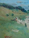 Load image into Gallery viewer, Vintage Art Original Oil Painting From Sweden by S Bengtsson
