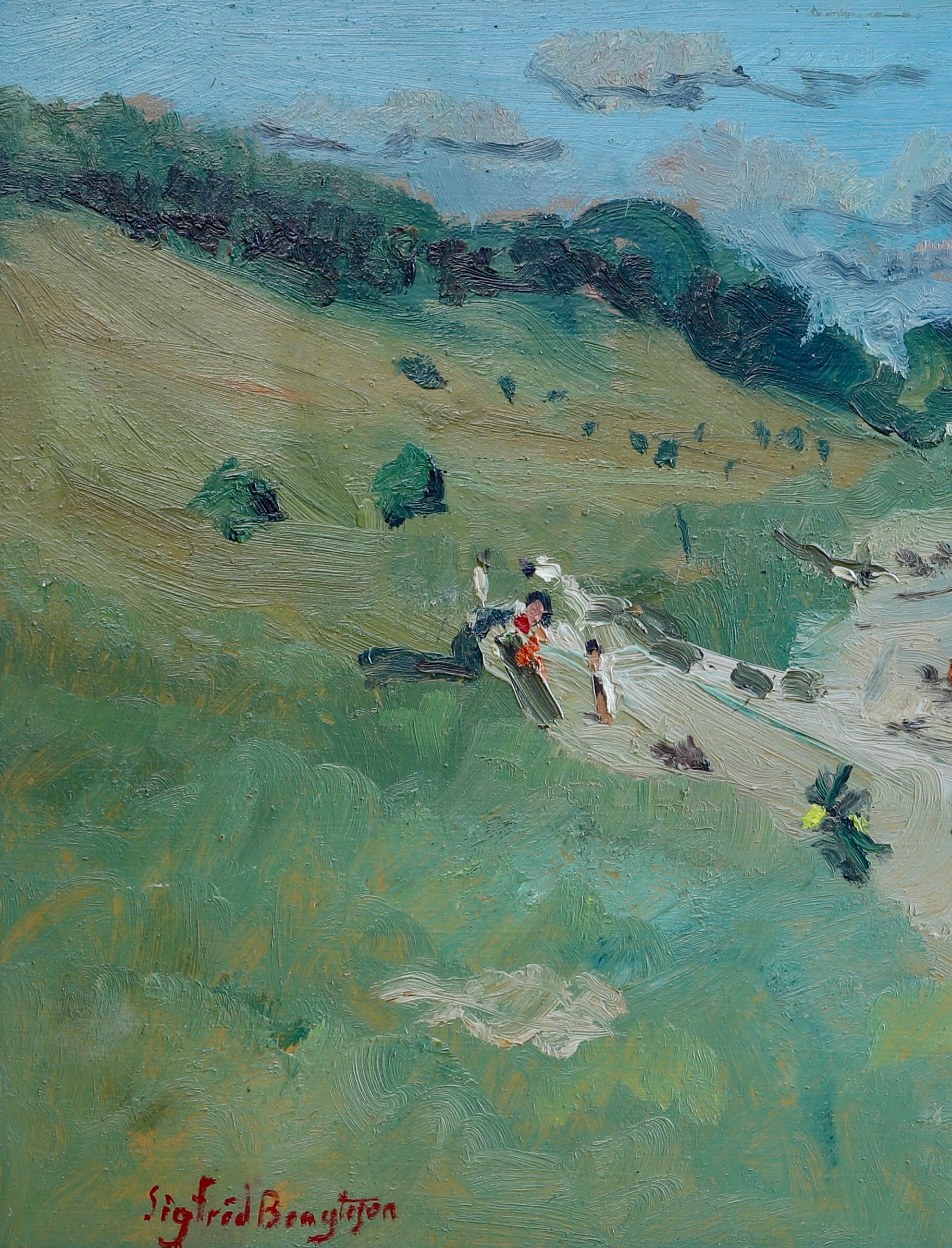 Vintage Art Original Oil Painting From Sweden by S Bengtsson