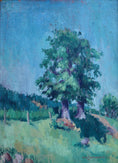 Load image into Gallery viewer, Striking Vintage Landscape Oil Painting From Sweden by E Jacobsson 1944

