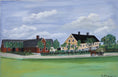 Load image into Gallery viewer, Original Antique Farmhouse Oil Painting from Sweden 1906
