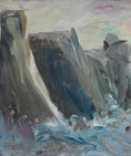 Load image into Gallery viewer, Vintage Art Mid Century Original Coastal Oil Painting From Sweden
