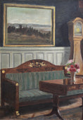 Load image into Gallery viewer, Vintage Art Room Original Interior Oil Painting from Sweden
