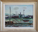 Mid Century Original Oil Painting From Sweden By Eskil Skans