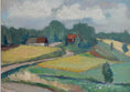 Load image into Gallery viewer, Mid Century Original Vintage Farmhouse Oil Painting from Sweden
