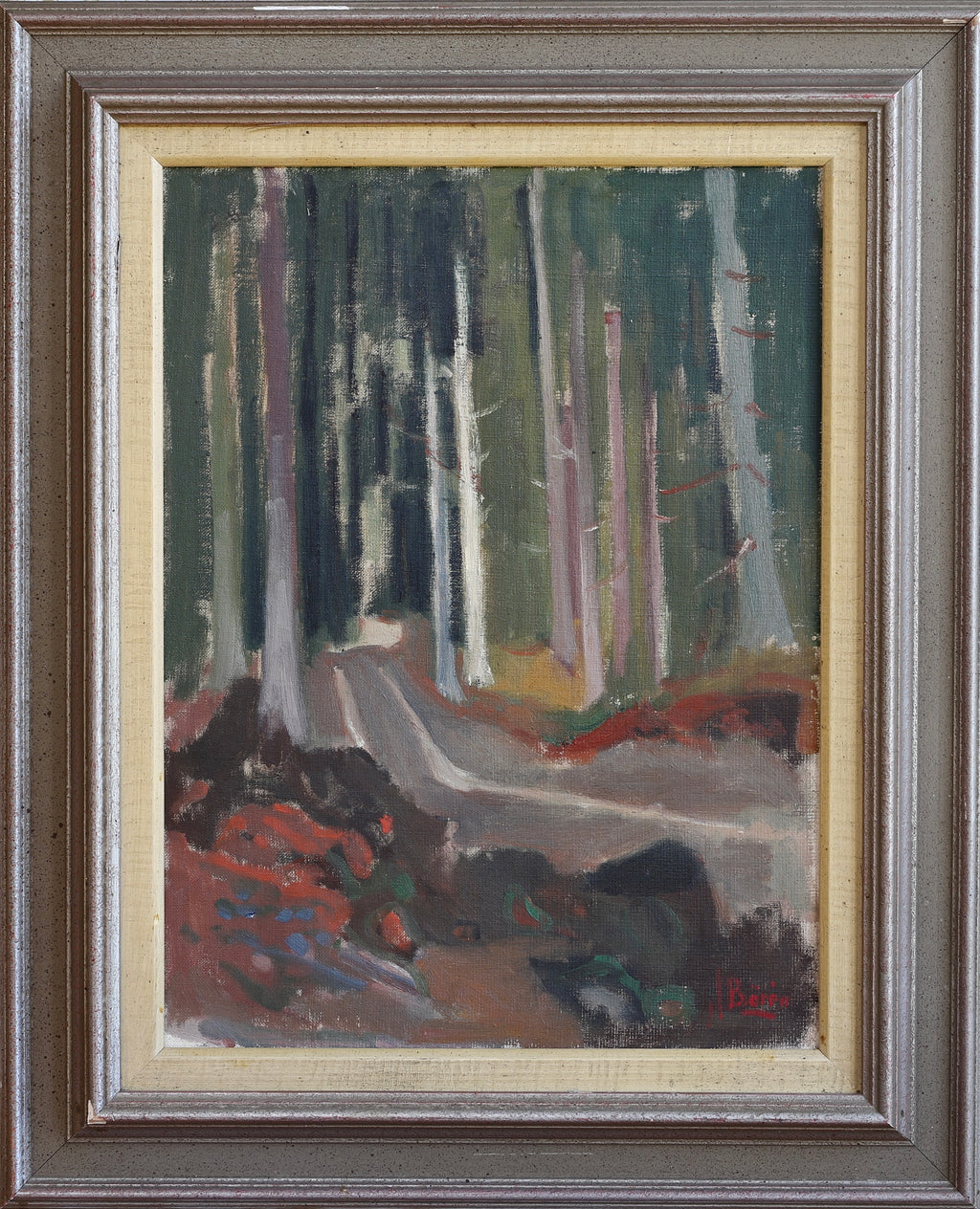 Vintage Landscape Oil Painting From Sweden by J Bören