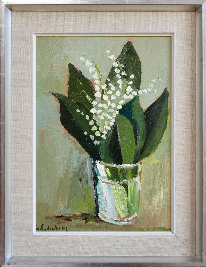 Swedish Vintage Art Still Life Oil Painting From Sweden