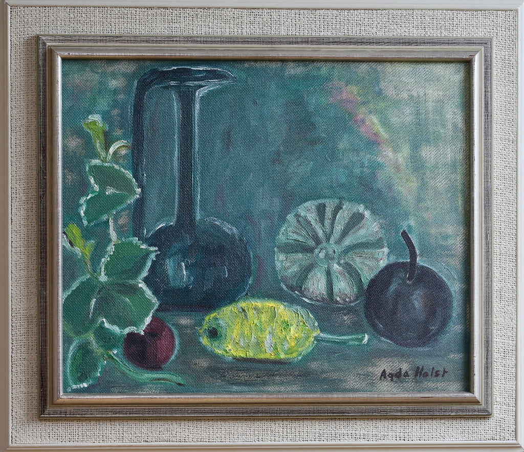 Vintage Mid Century Still Life Oil Painting From Sweden