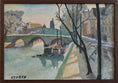 Load image into Gallery viewer, Vintage Art Original Cityscape Oil Painting From Sweden
