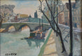 Load image into Gallery viewer, Vintage Art Original Cityscape Oil Painting From Sweden
