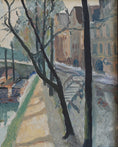 Load image into Gallery viewer, Vintage Art Original Cityscape Oil Painting From Sweden
