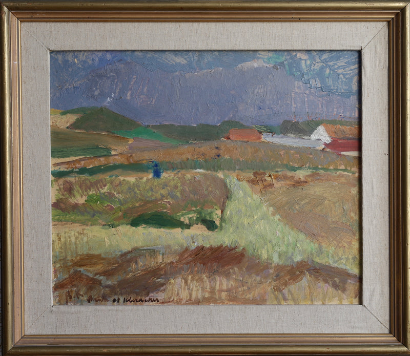 Mid Century Vintage Art Landscape Oil Painting from Sweden