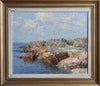 Mid Century Original Coastal Oil Painting From Sweden